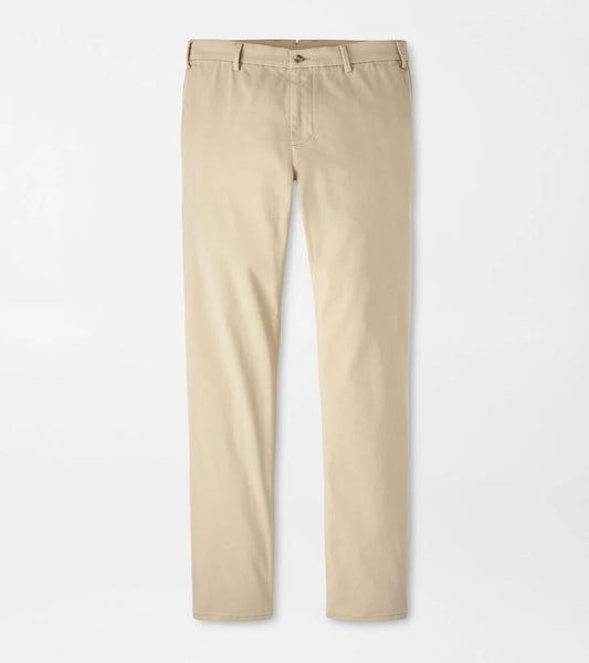 Signature Sateen Flat Front Trouser | Khaki