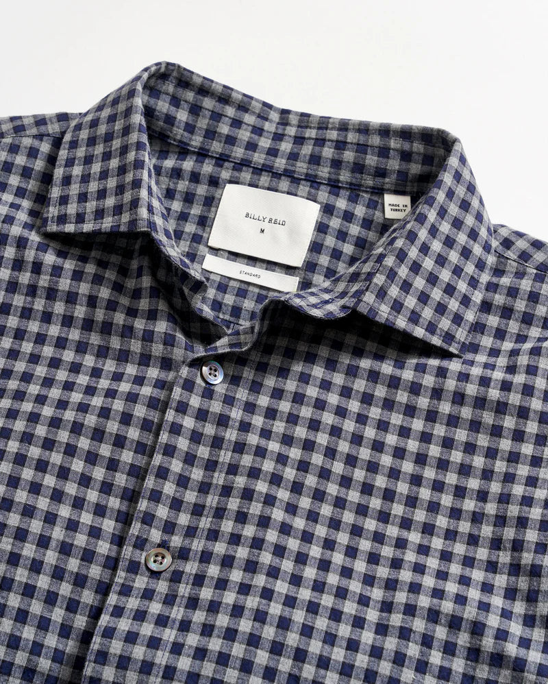 Plaid Check Hutcheson Sport Shirt | Navy/Grey