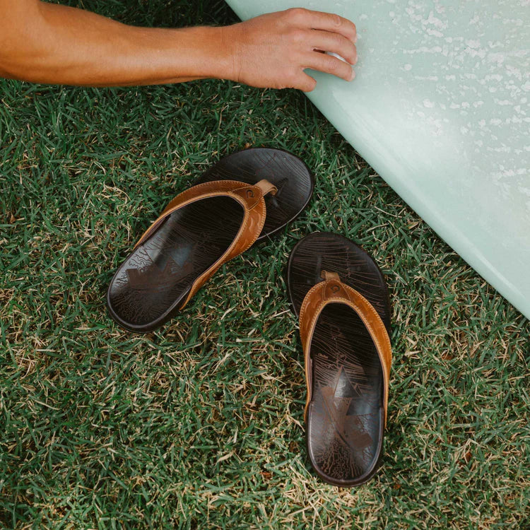 Hikianalia Flip Flop | Tan/Dark Java
