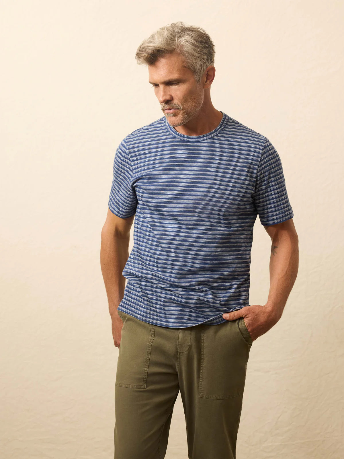 Sunwashed Tee | River Rapids Stripe