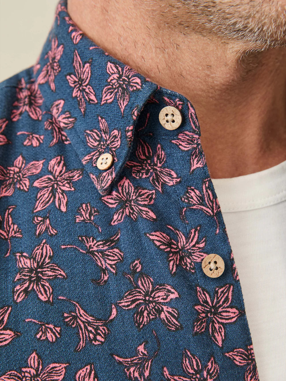SS Breeze Shirt | Berry Navy Floral