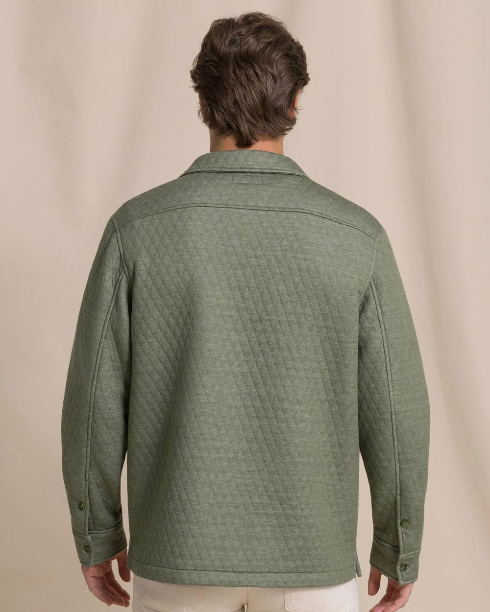 Heather Quilted Knit Shacket | Heather Cedar Green