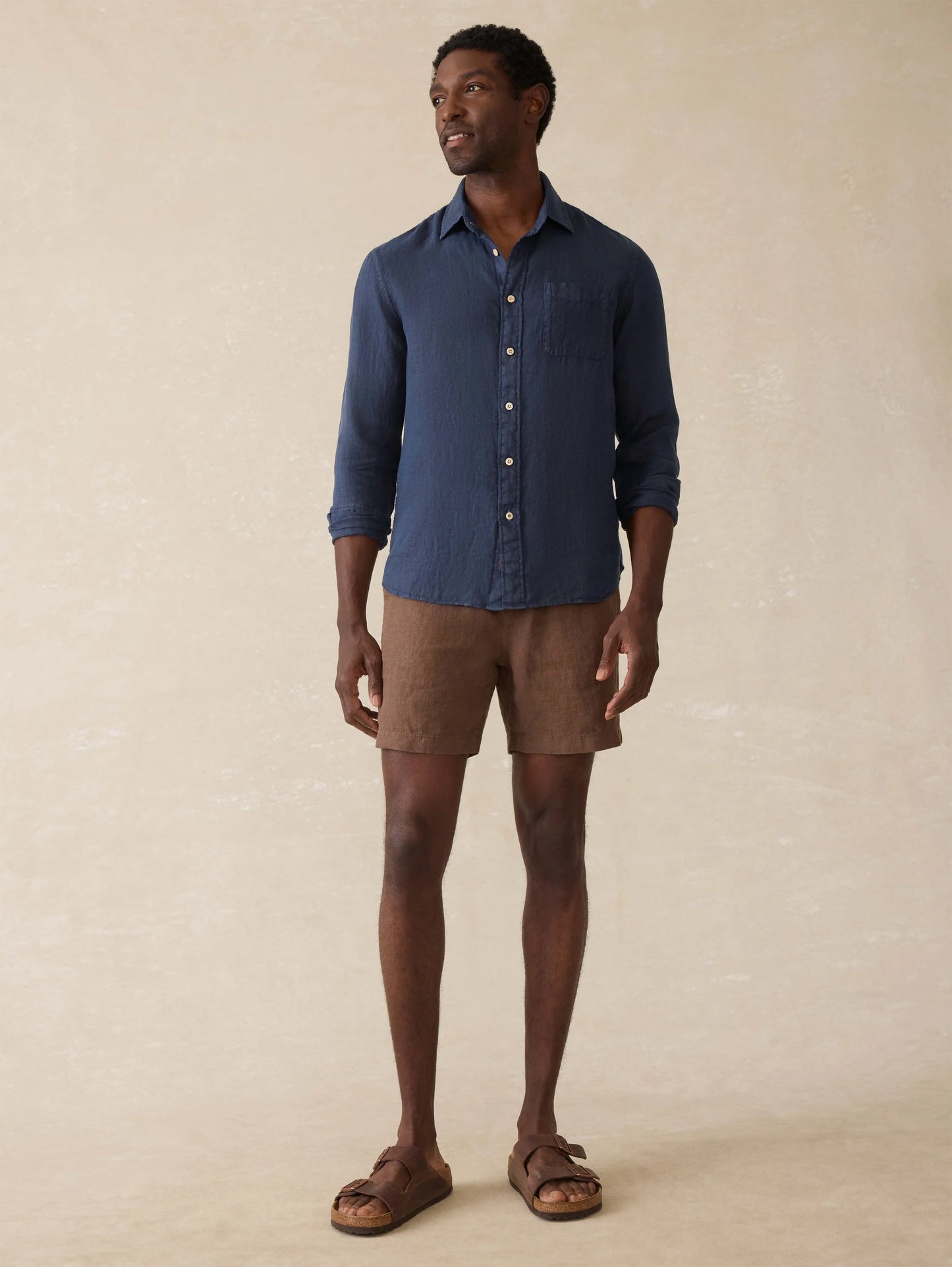 Laguna Linen Shirt | Island Navy