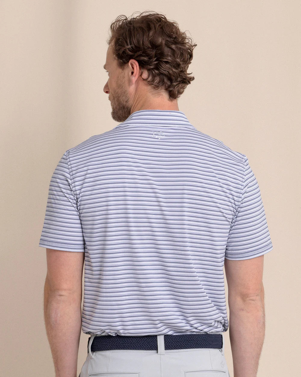Breezy Point Stripe Polo | Light Indigo