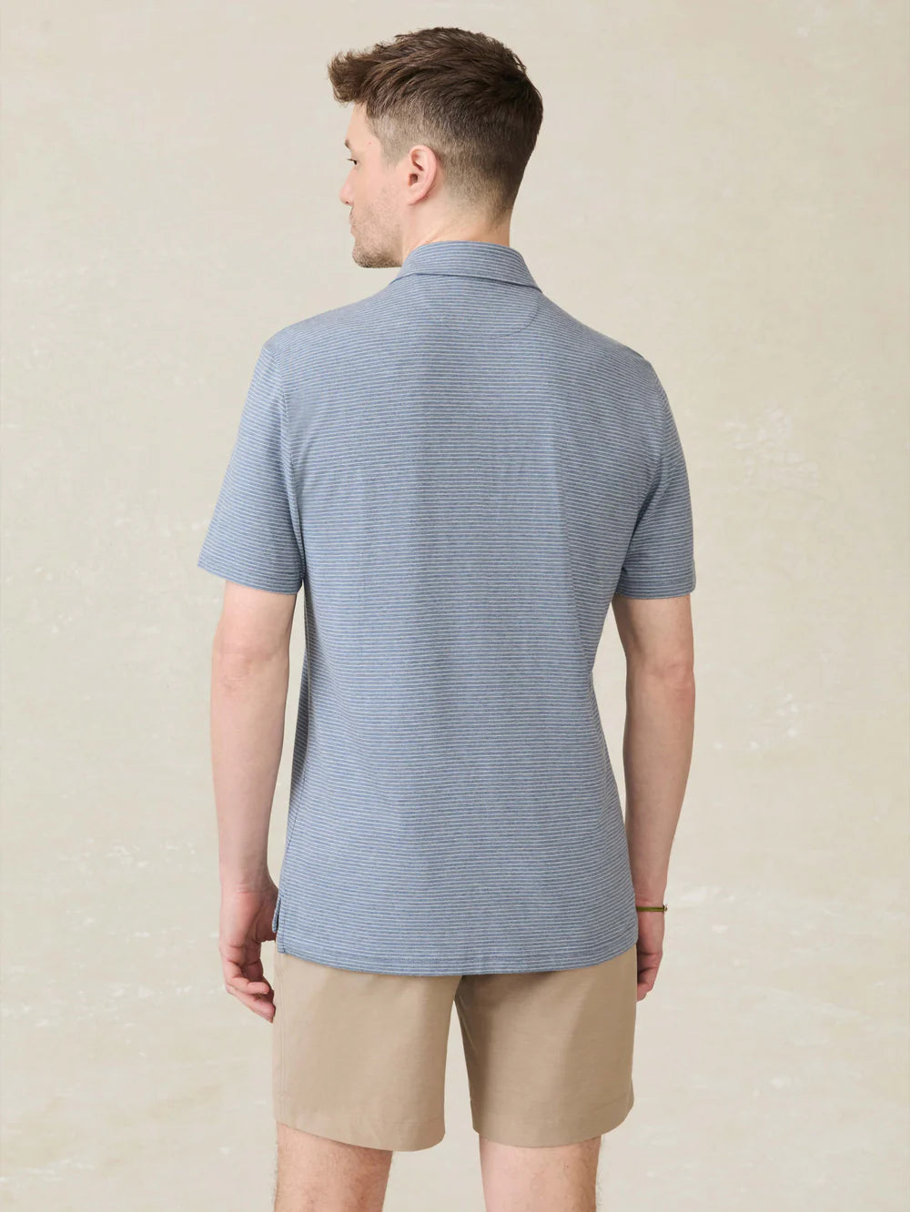 SS Movement Polo | Azure Beach Stripe