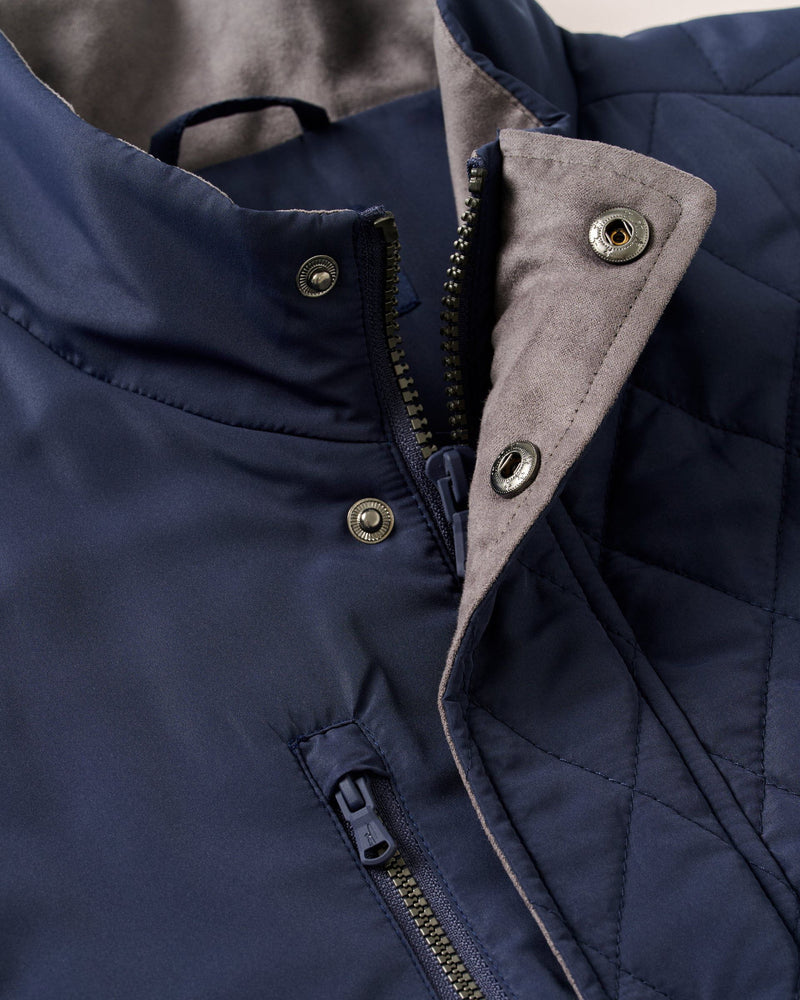 Juno Quilted Snap Jacket | Navy