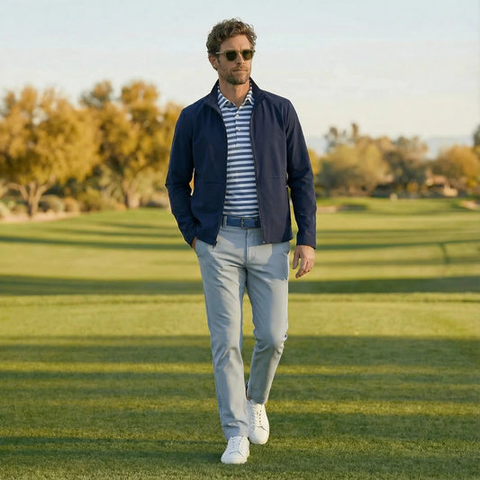 Prep Stripe Polo | Indigo