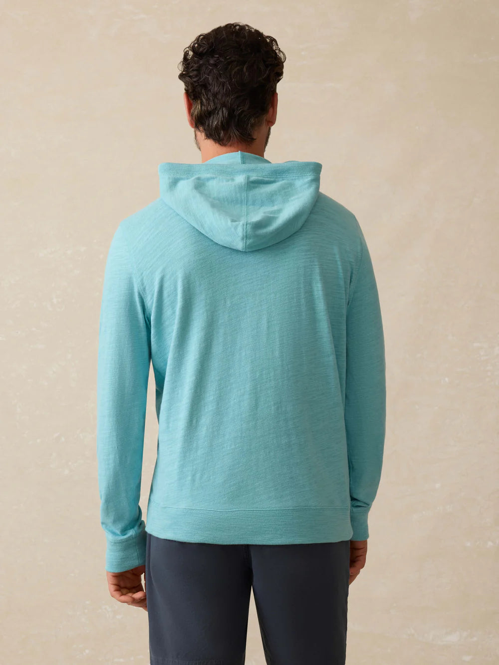 Sunwashed Slub Hoodie | Teal Sea