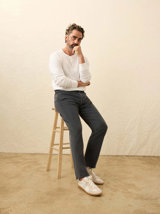 Stretch Terry Cord Five-Pocket Pant | Steel River