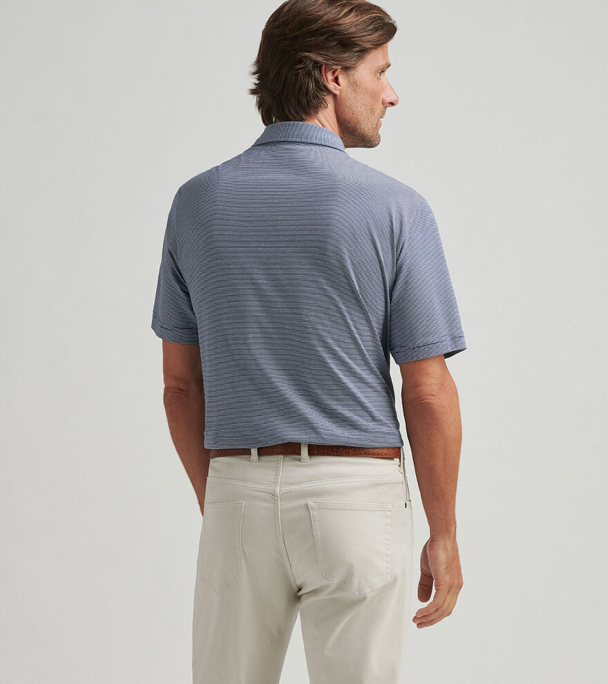 Carpenter Stripe Polo | Atlantic Blue