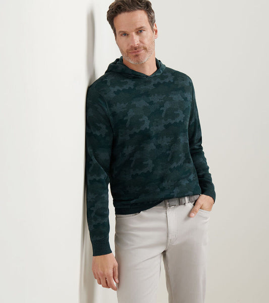 Reversible Camo Popover Hoodie | Deep Verdant