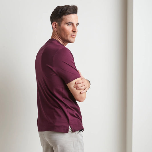 Short Sleeve Crewneck | Aubergine
