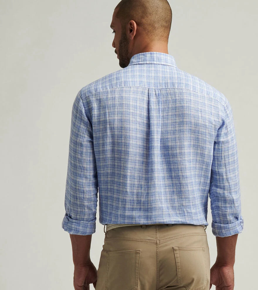 Chilwa Linen Shirt | Blue Poppy