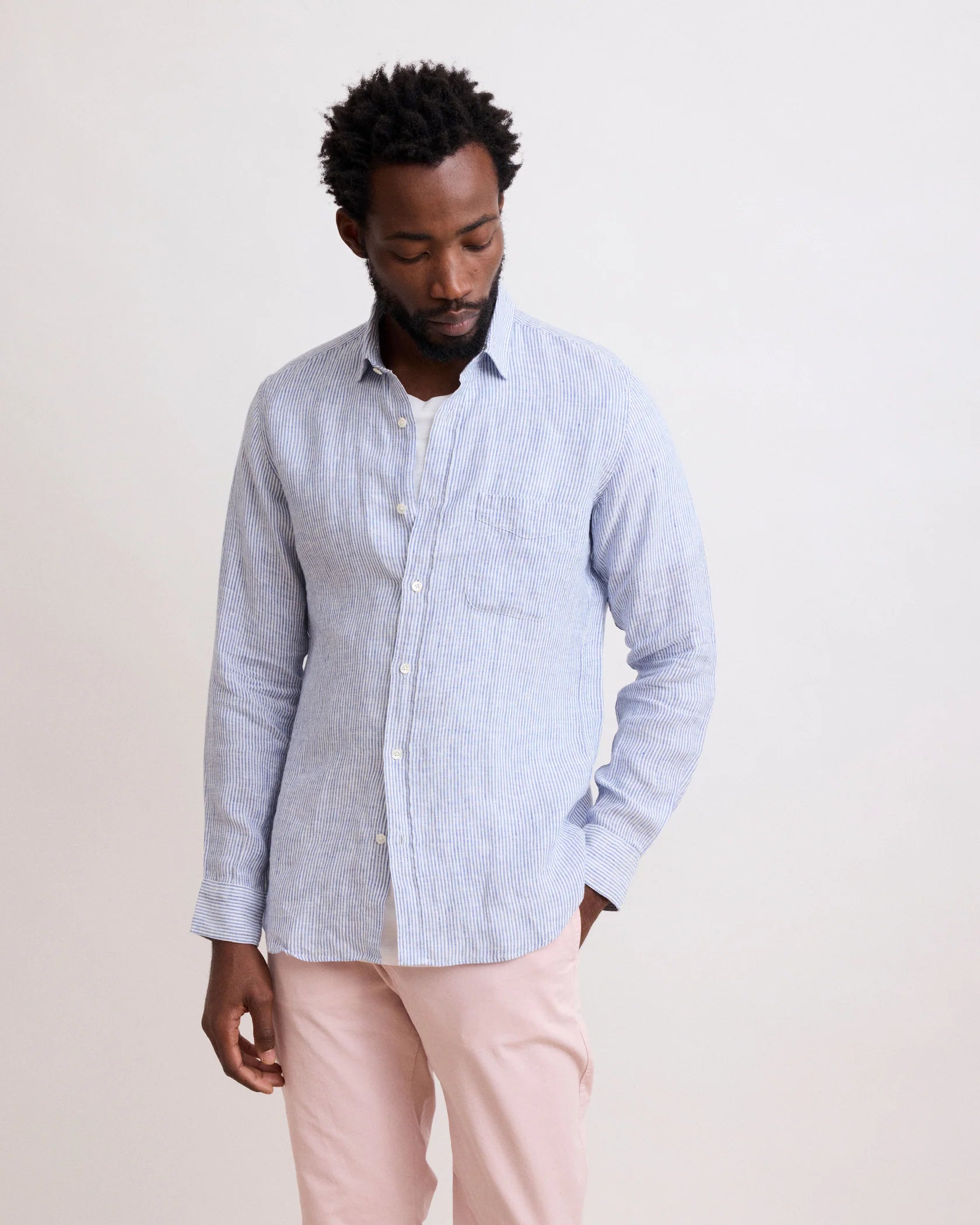 mens linen dress shirt Men's Linen Shirt NEVADA in Matcha green