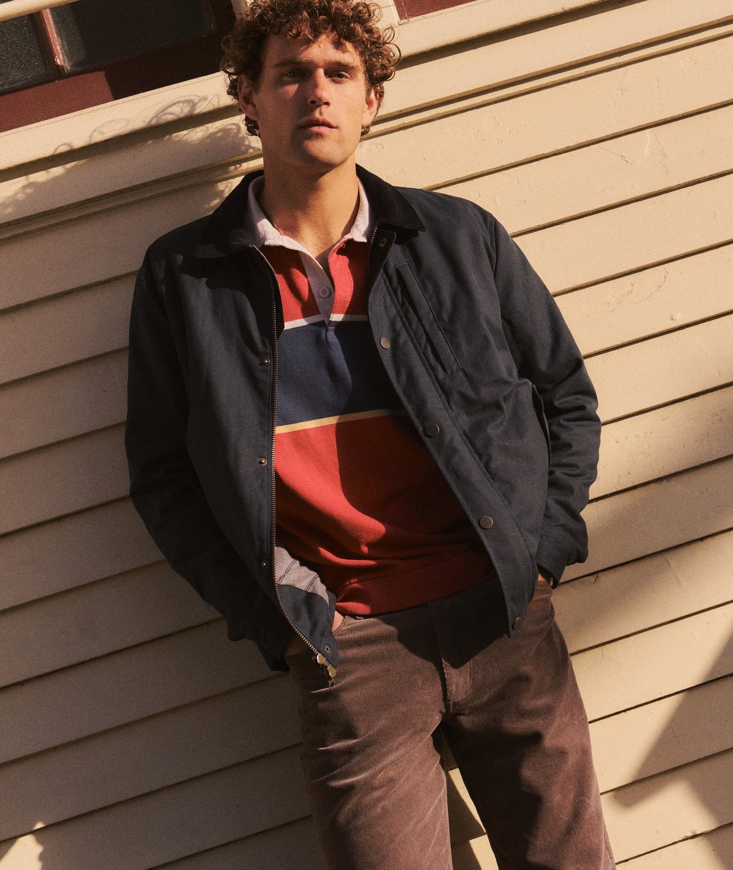 Weston Wax Canvas Barn Jacket | Dark Blue