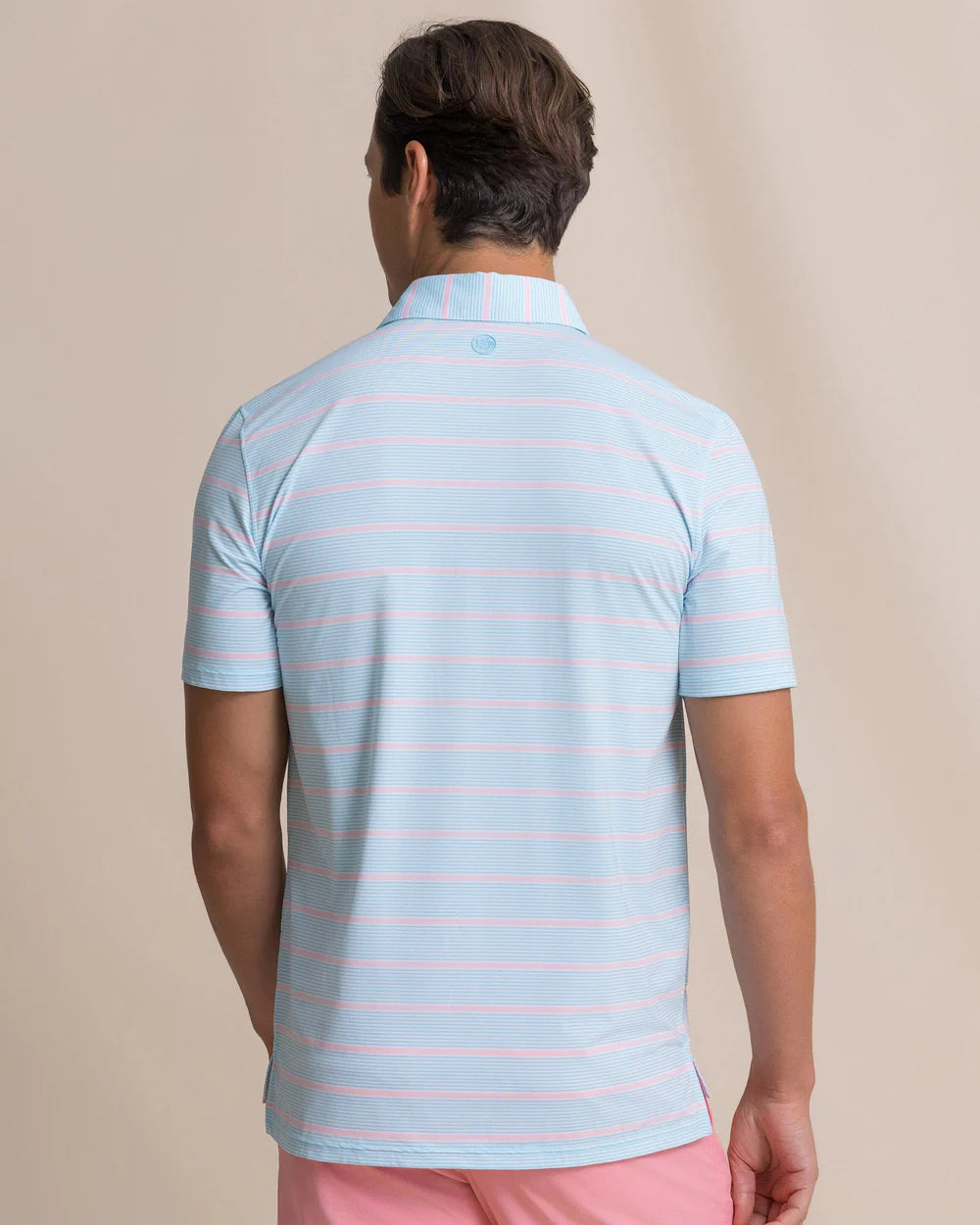 Core Sound Stripe Polo | Tropical Breeze Blue