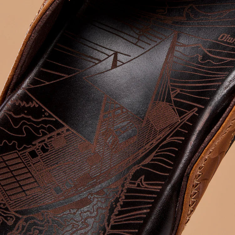 Hikianalia Flip Flop | Tan/Dark Java