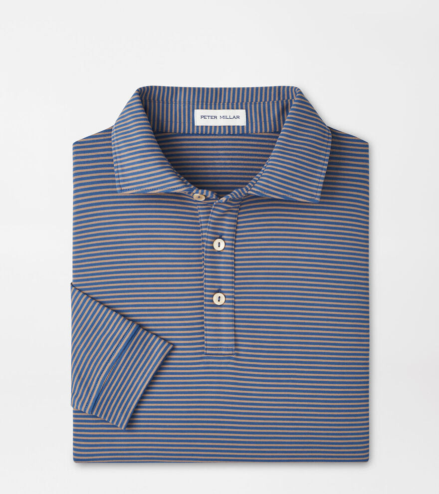Lyons Perf Long-Sleeve Polo | Blue Haze