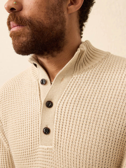 Quarter Button Sweater