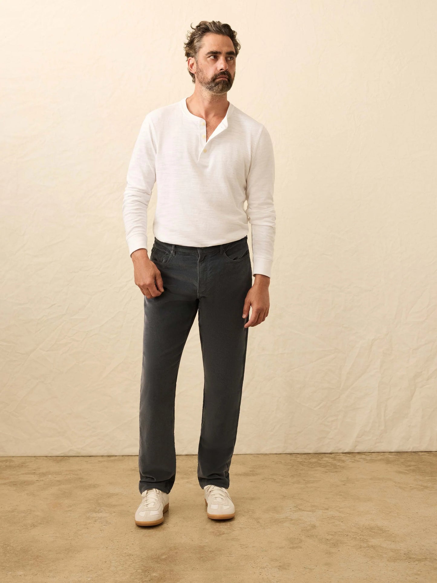 Stretch Terry Cord Five-Pocket Pant | Steel River
