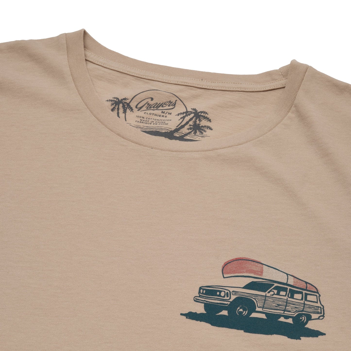 Canoe Print Tee | Ecru