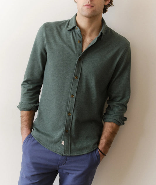 Pacifica Stretch Twill Shirt | Green Heather