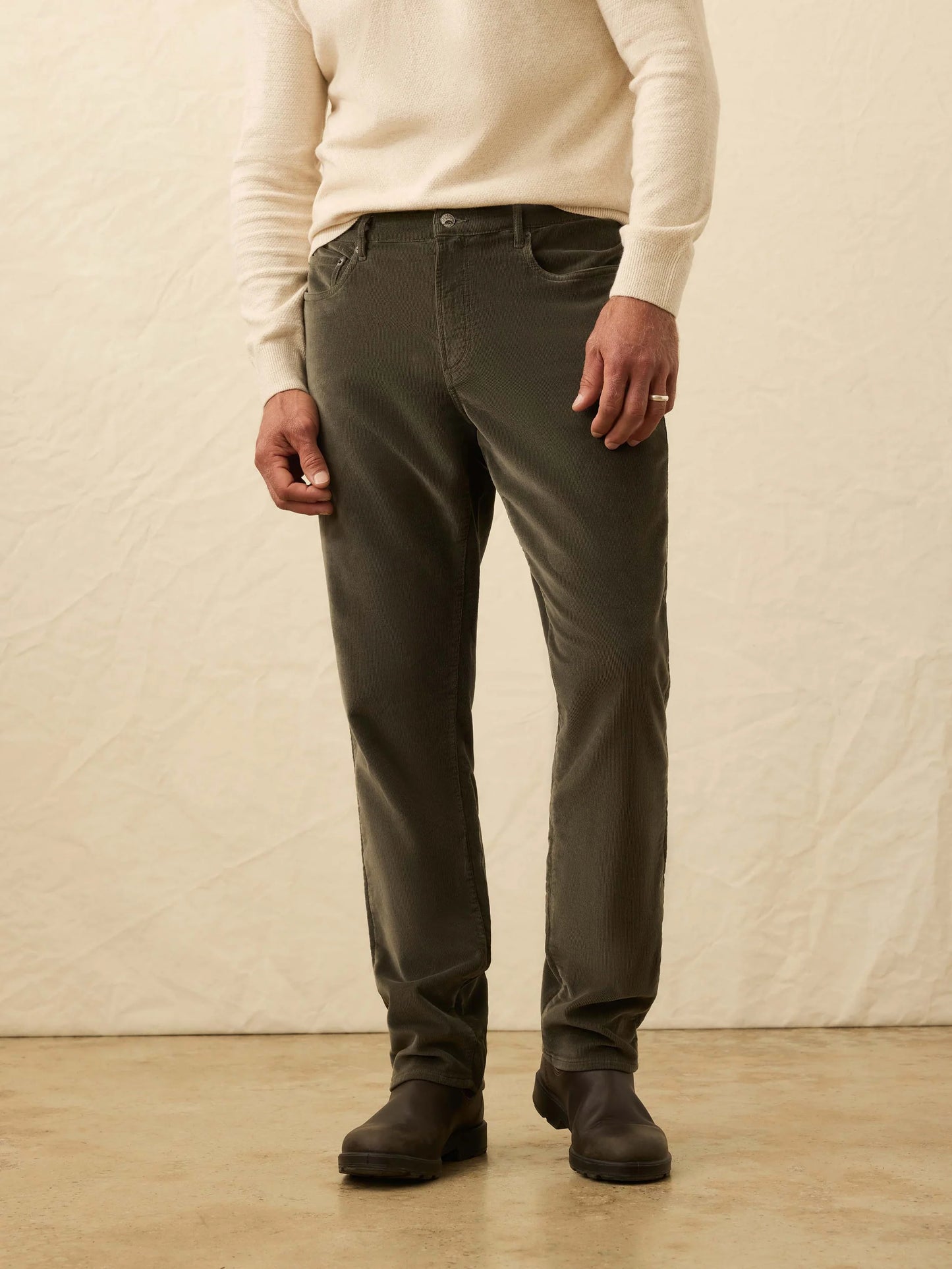 Stretch Terry Cord Five-Pocket Pant | Mountain Forest