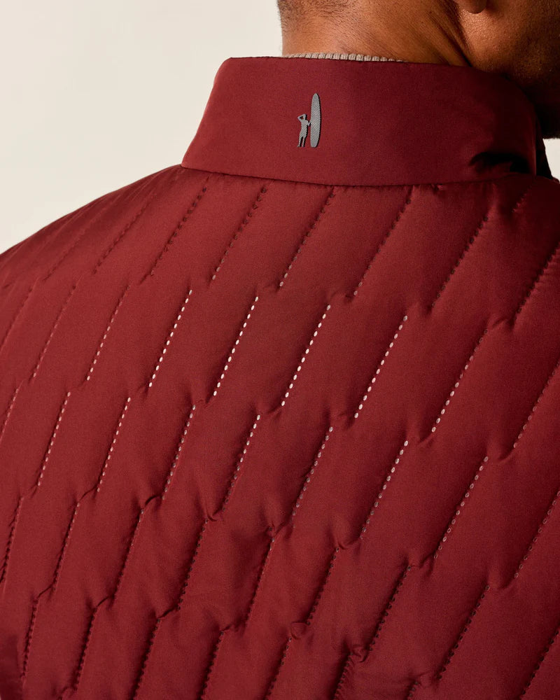 Belfry Quilted Puffer Vest | Dark Maroon