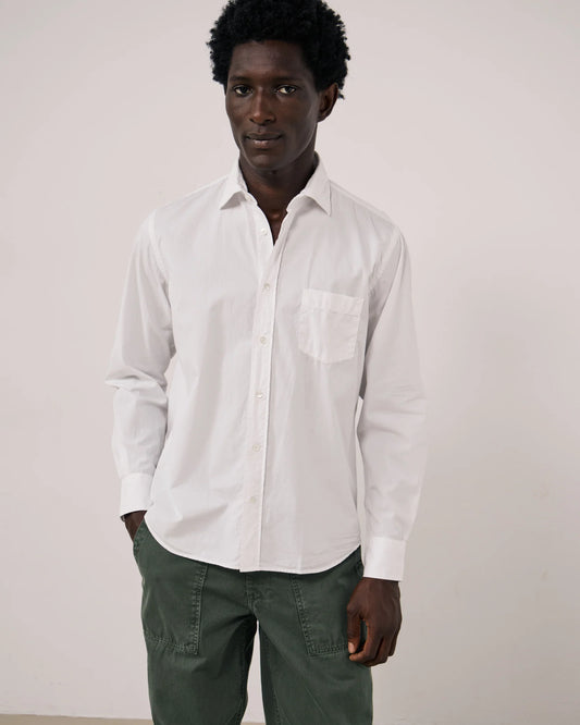 Paul Cotton Gabardine Shirt | White