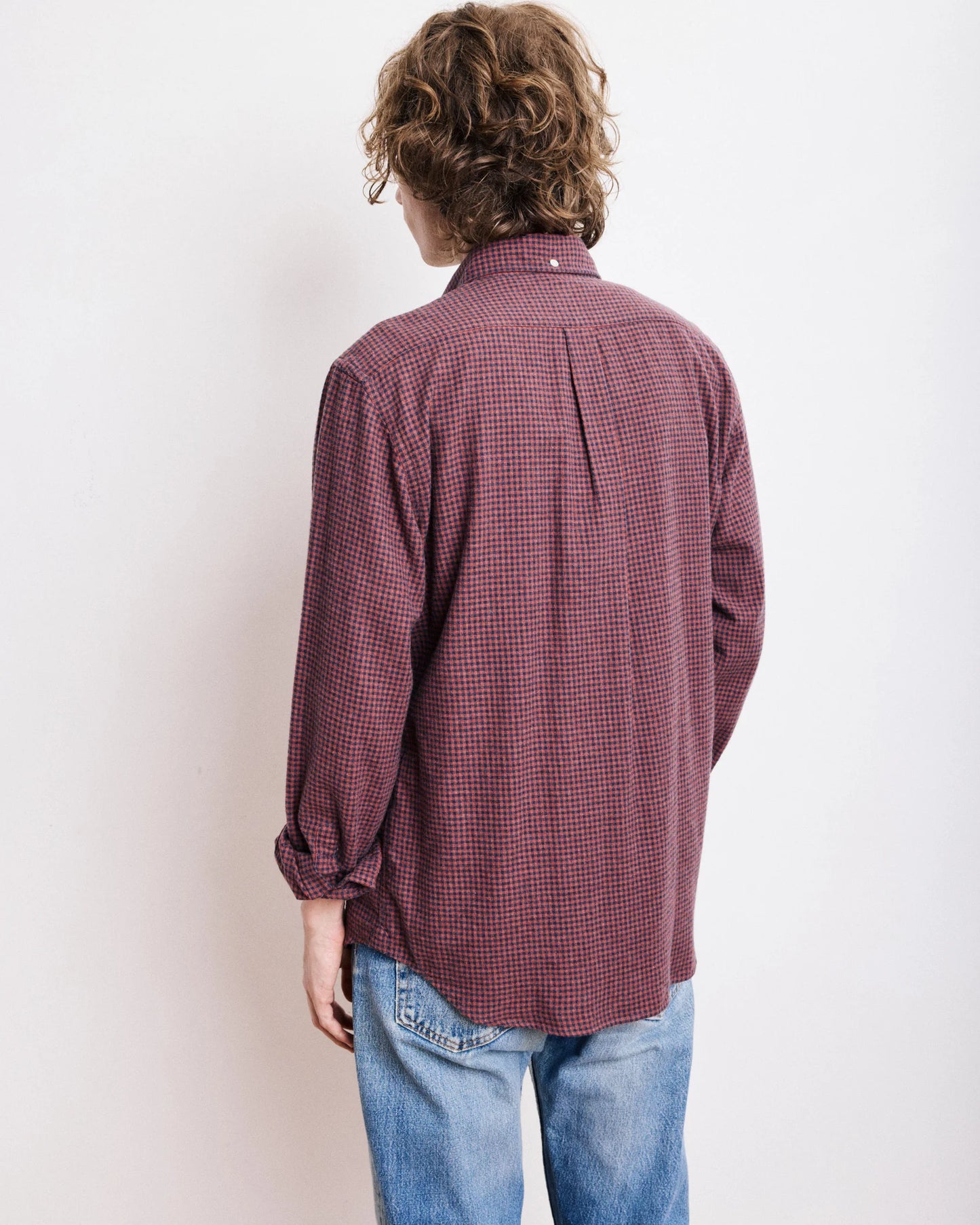 Pitt Woven Shirt | Navy & Red