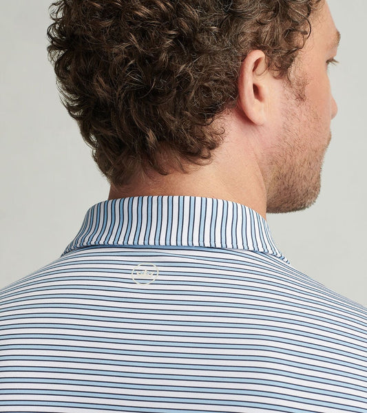 Lane Perf Jersey Polo | White