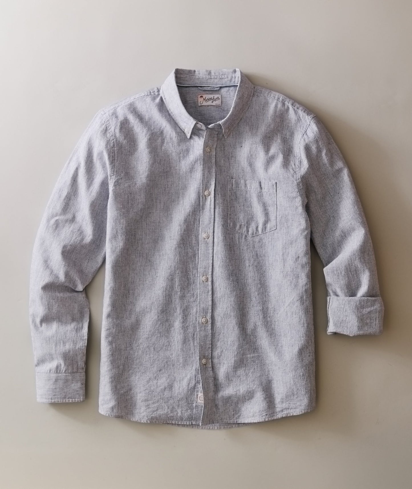 Better-Than-Linen Shirt | Natural/Navy Stripe