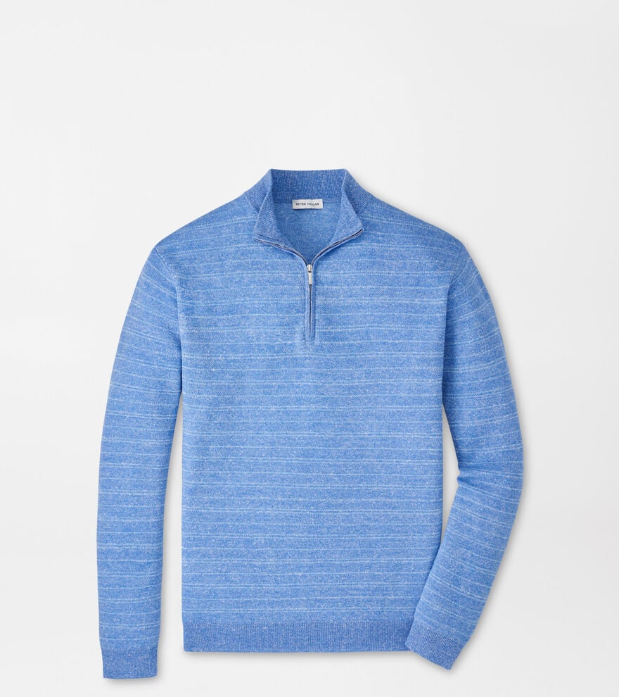 Saratoga Striped 1/4 Zip | Bluebird