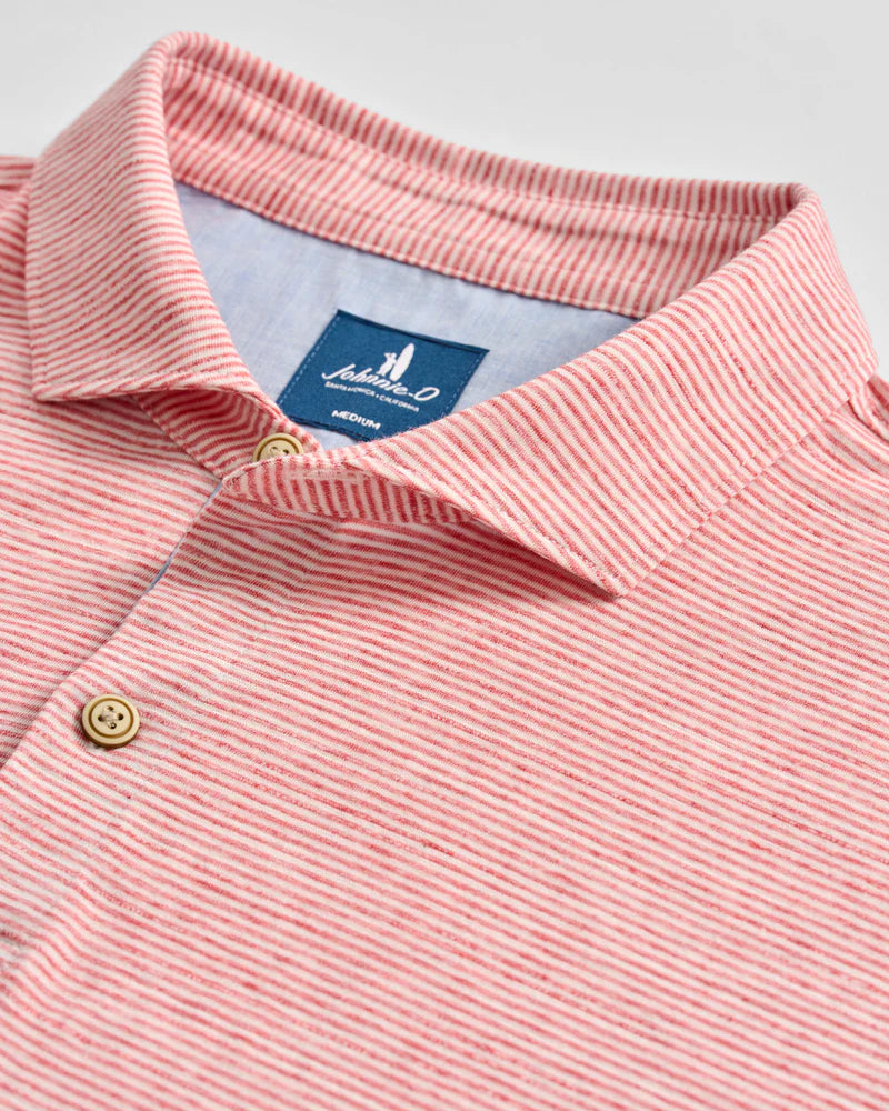 Thatcher Polo | Slate Rose Stripe