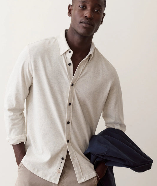 Luxe Jersey Shirt | Oatmeal Heather