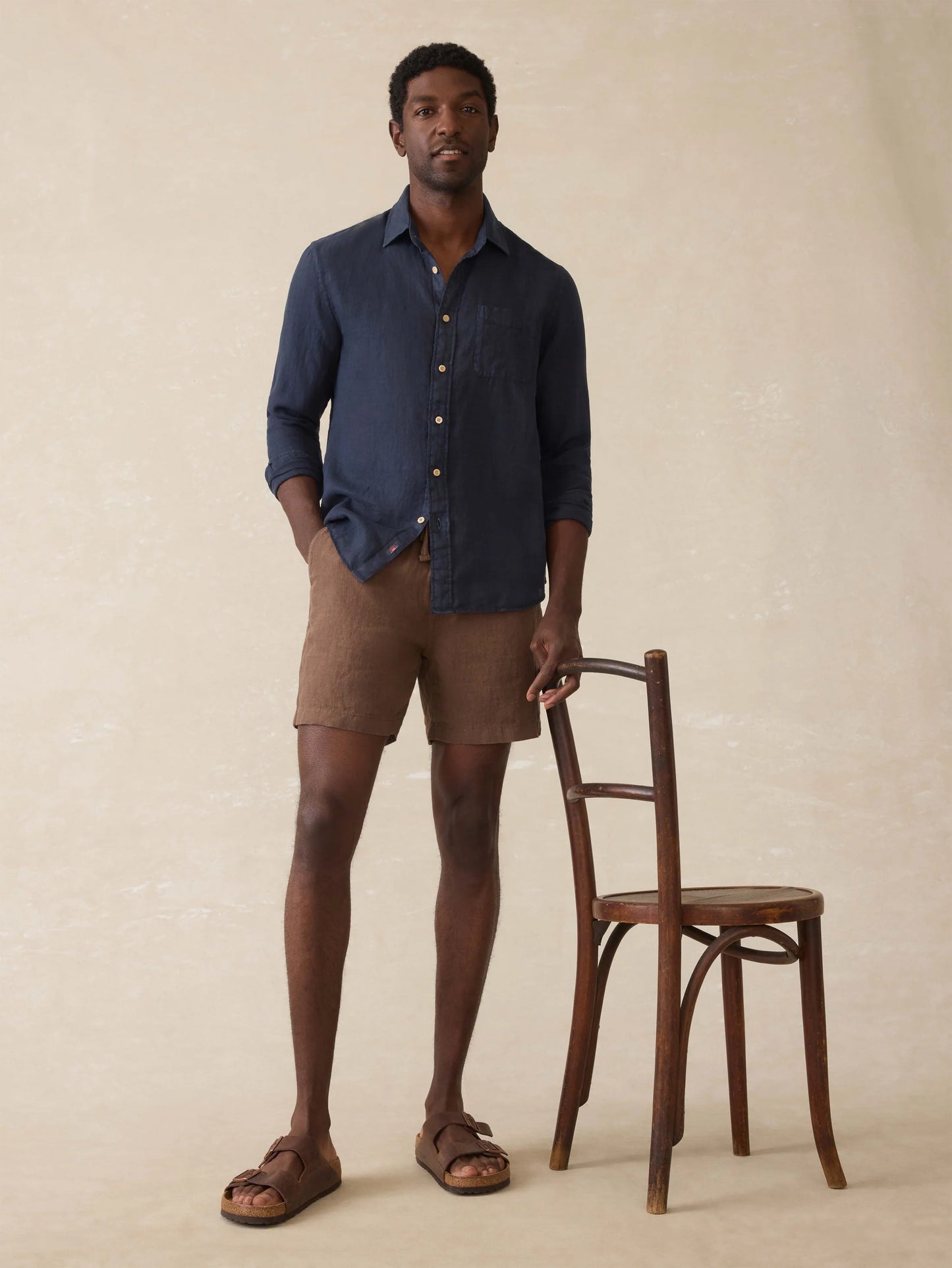Laguna Linen Shirt | Island Navy