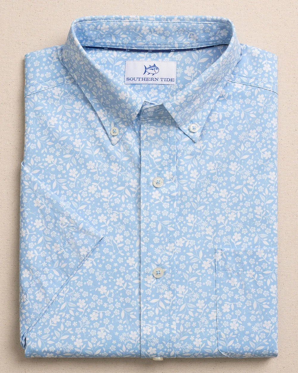 Garden Blooms Sportshirt | Tide Blue