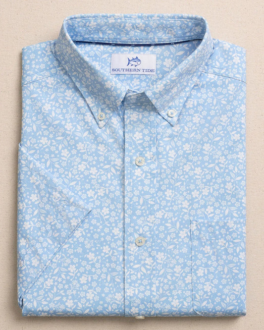 Garden Blooms Sportshirt | Tide Blue