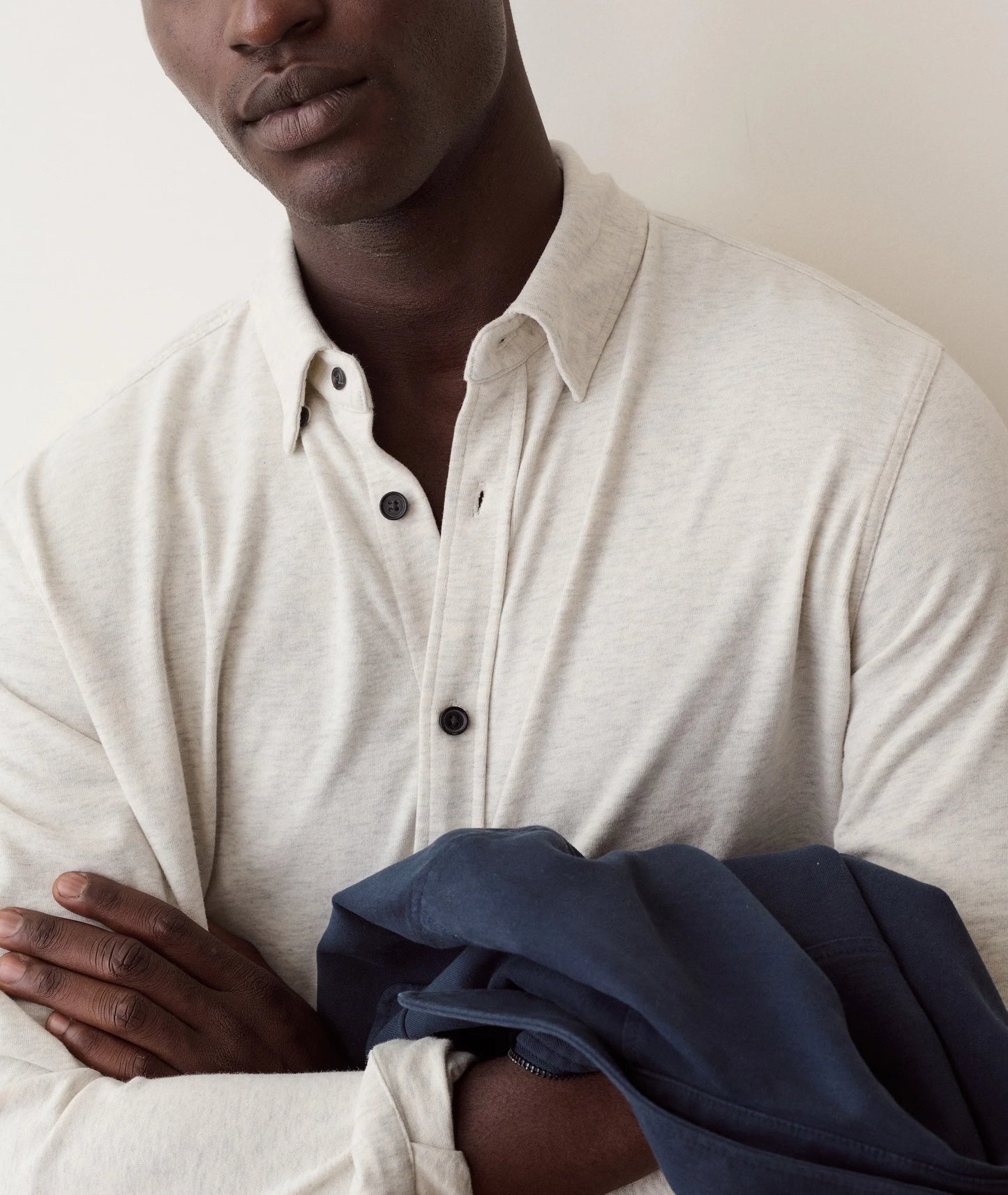 Luxe Jersey Shirt | Oatmeal Heather