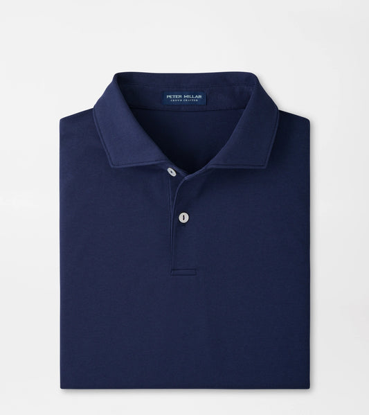 Albatross Cotton-Blend Pique Polo | Navy