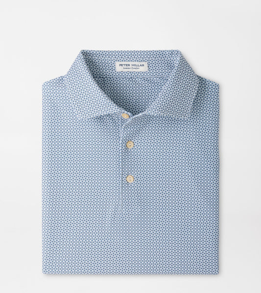 Rambla Performance Jersey Polo | White & Dark Amber