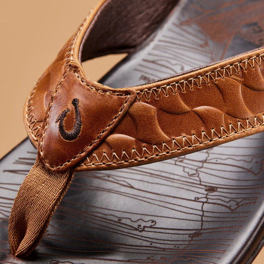 Hikianalia Flip Flop | Tan/Dark Java