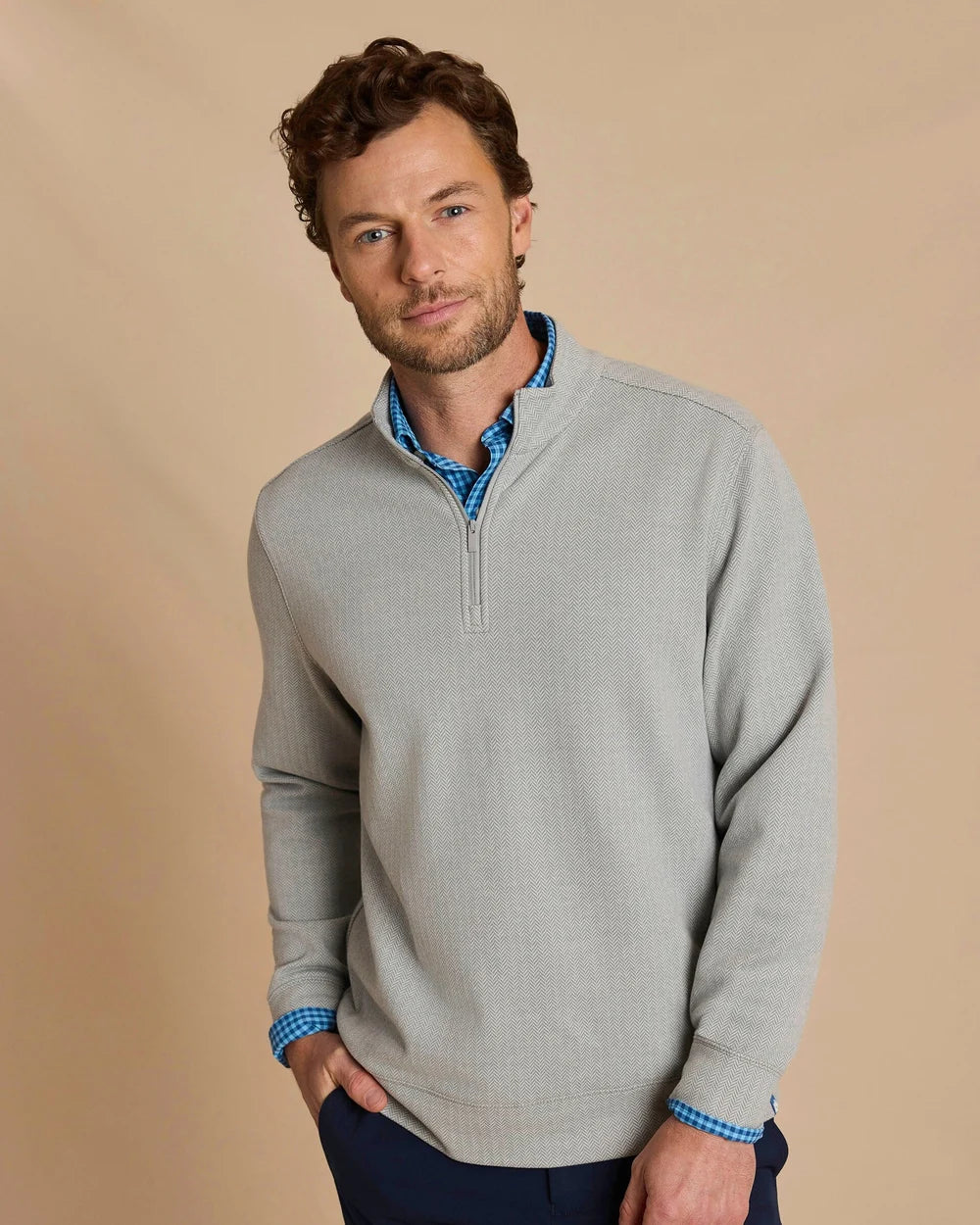 Adler Lane 1/4 Zip | Steel Grey