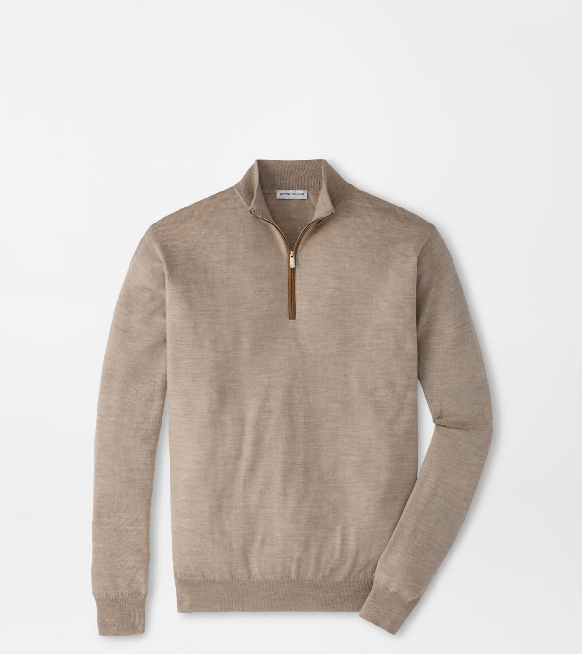 Autumn Crest Suede Trim 1/4 Zip | Stone