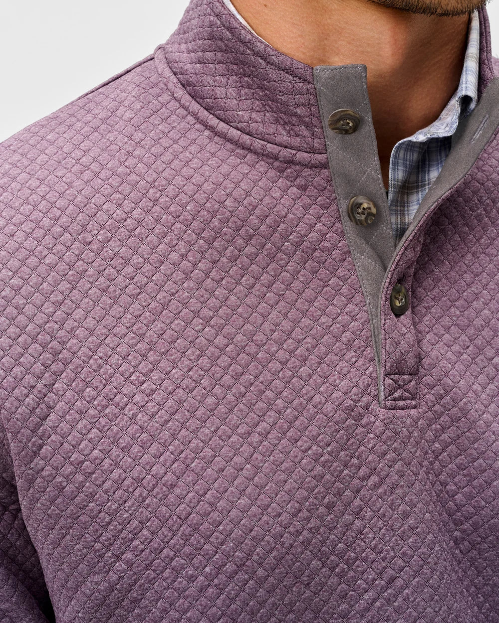Rockwells Diamond-Quilted Henley Pullover | Fig