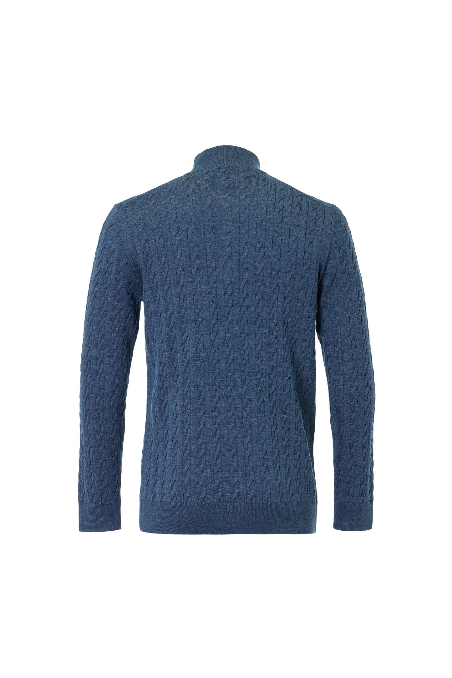 Cable Quarter Button Sweater | Indigo