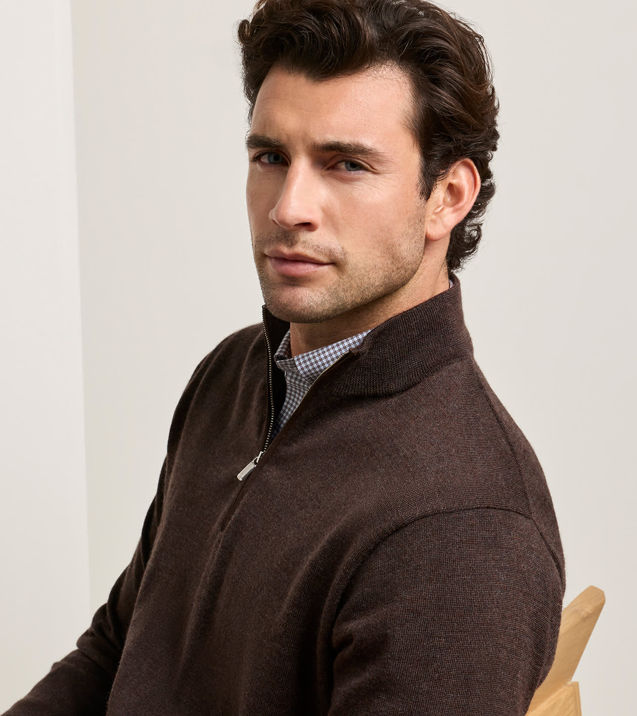 Autumn Crest Suede Trim 1/4 Zip | French Press