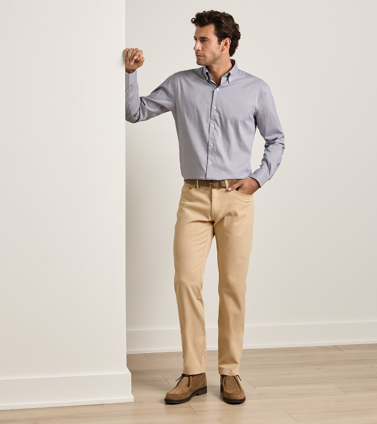 Crown Cotton Canvas Five-Pocket Pant | Camel