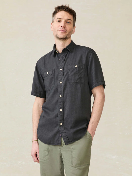 SS Tried and True Chambray Shirt | Durango Black