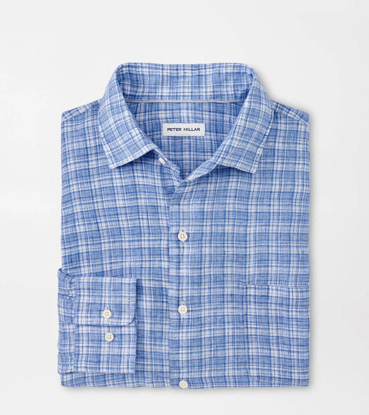 Chilwa Linen Shirt | Blue Poppy